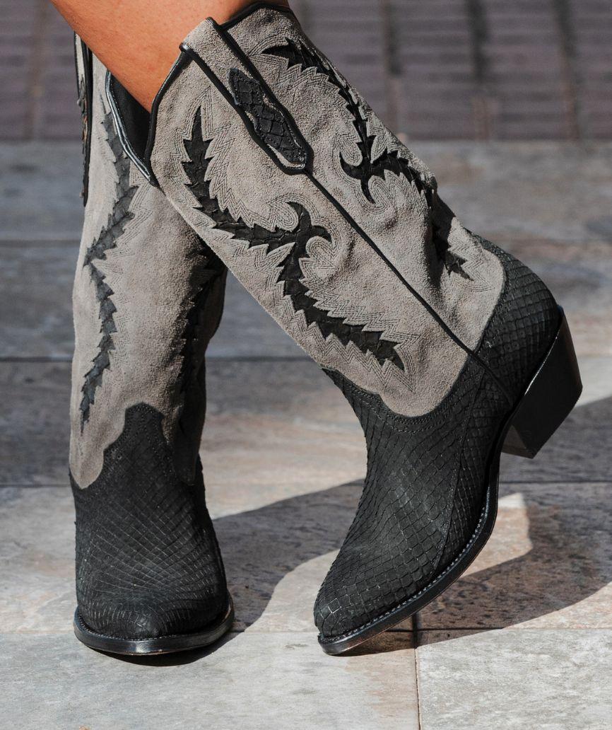 tony mora 814 J LINI PITON BC NEGRO MATE/ SERRAJE GRIS