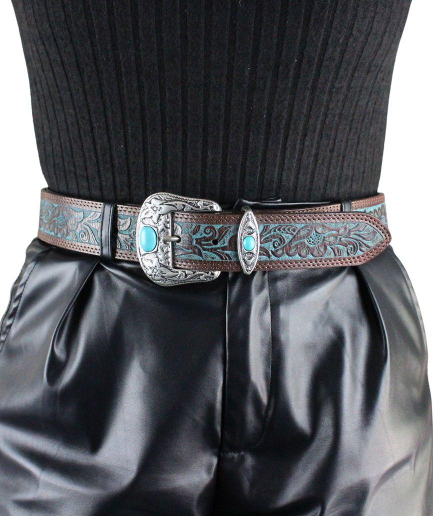 Tony Mora 9143 GRABADO BECERRO TURQUESA