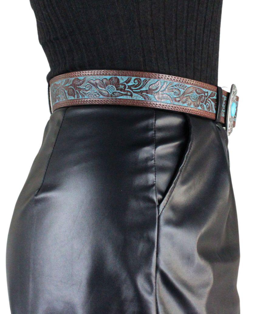 Tony Mora 9143 GRABADO BECERRO TURQUESA