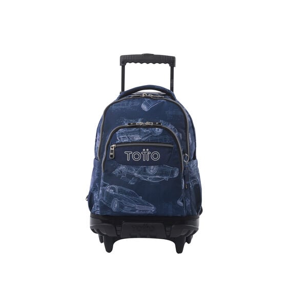 Totto Kit Escolar Mochila De Ruedas + Estuche Blueprint