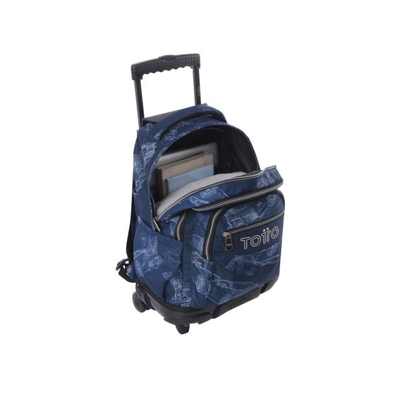 Totto Kit Escolar Mochila De Ruedas + Estuche Blueprint