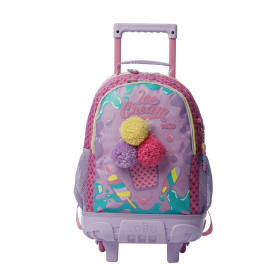 Totto Kit Escolar Mochila De Ruedas + Estuche Ice Pop