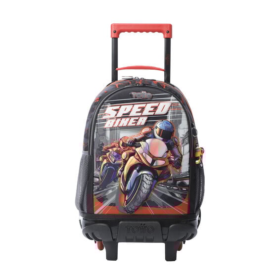 Totto Kit Escolar Mochila De Ruedas + Estuche Speed Biker