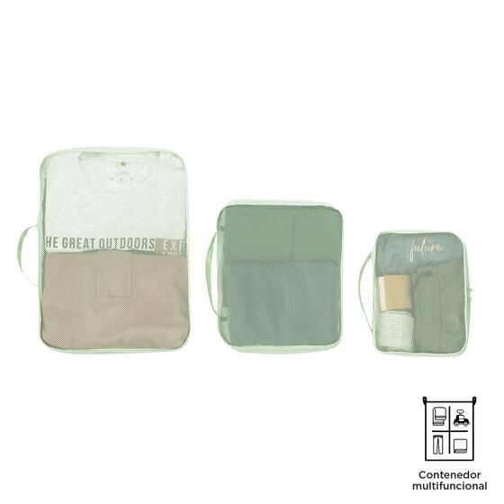 Totto Organizador De Viaje Packing Cube X6 - Verde Tarmac