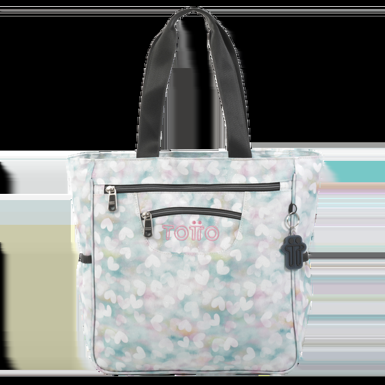 totto Bolso Cutara - Corazones pastel