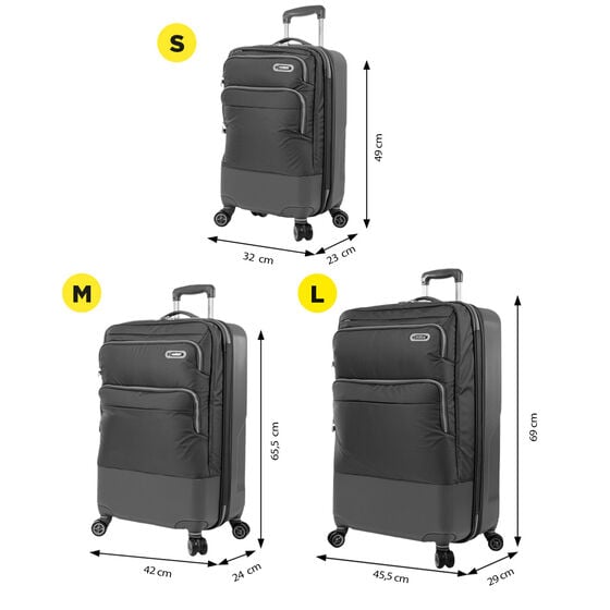 Totto Juego De Maletas Skyteam Negro