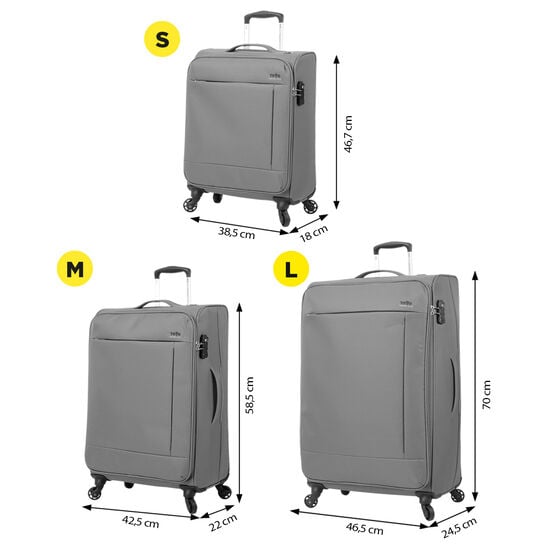 Totto Juego De Maletas Travel Lite - Morado