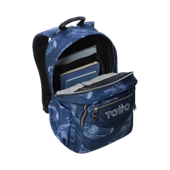 Totto Kit Escolar Mochila + Estuche Blueprint