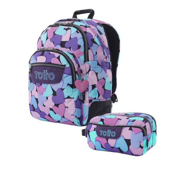 totto Kit escolar mochila + estuche Dear Blue