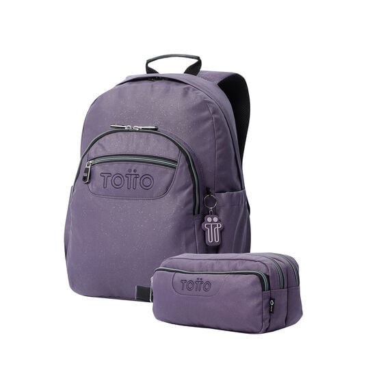 totto Kit escolar mochila + estuche Montana Glitter