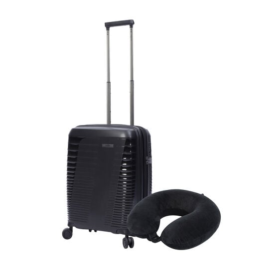 totto Kit maleta de cabina + almohada Black