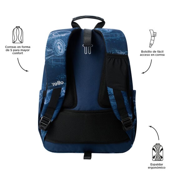 Totto Mochila Acuareles - Blueprint