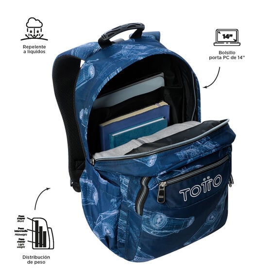 Totto Mochila Acuareles - Blueprint