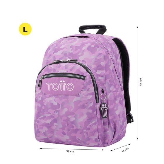 Totto Mochila Acuareles - Camuflaje Rosa