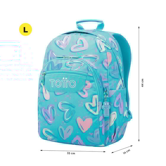 Totto Mochila Acuareles - Corazones Pintados