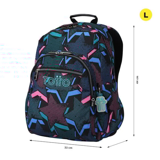 Totto Mochila Acuareles - Lety Black