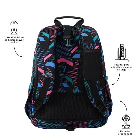 Totto Mochila Acuareles - Lety Black