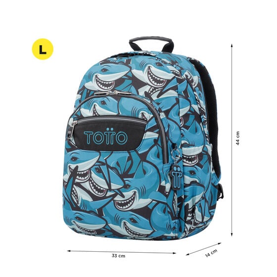 Totto Mochila Acuareles - Tiburones