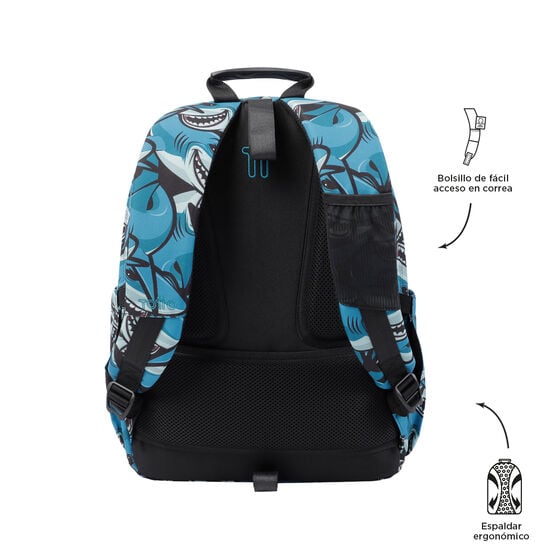 Totto Mochila Acuareles - Tiburones
