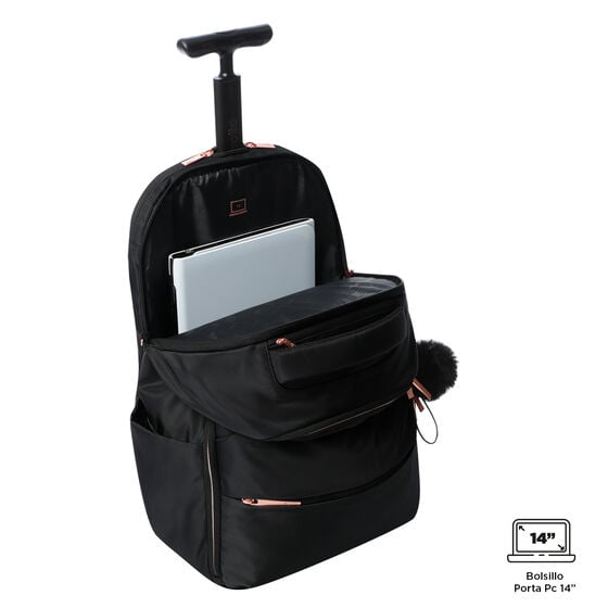 Totto Mochila Con Ruedas Trolley - Black