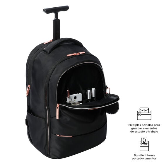 Totto Mochila Con Ruedas Trolley - Black