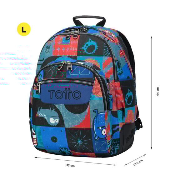 Totto Mochila Crayoles - Cyber Monstruos