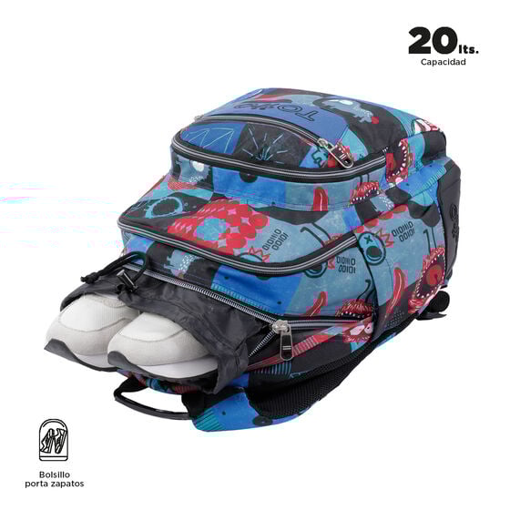 Totto Mochila Crayoles - Cyber Monstruos