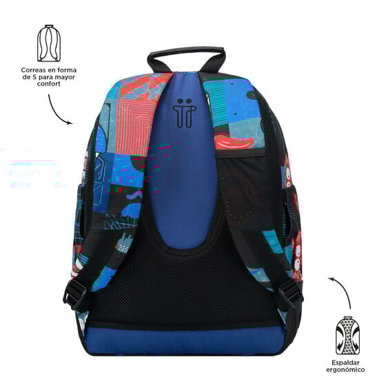 Totto Mochila Crayoles - Cyber Monstruos