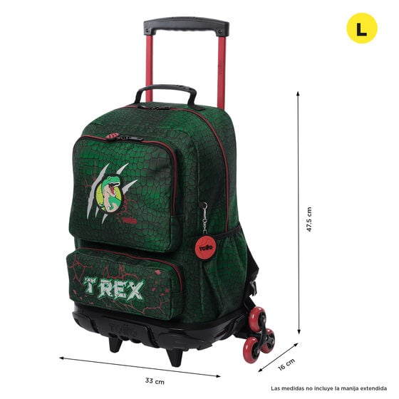 Totto Mochila De Triple Rueda Rex Dino L