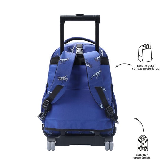 Totto Mochila Desmontable Tiza - Dinosaurs Blue