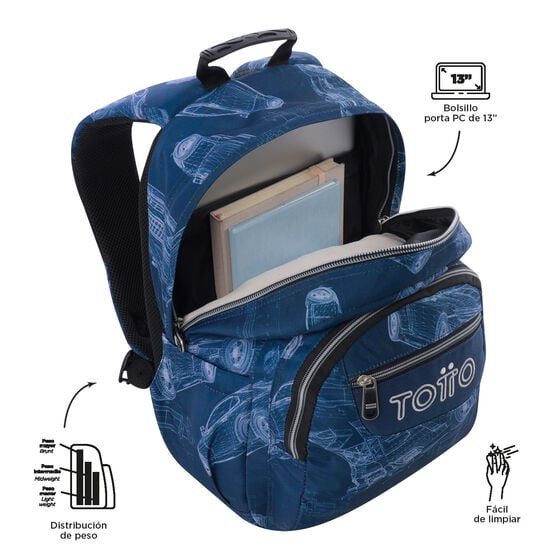 Totto Mochila Gommas - Blueprint