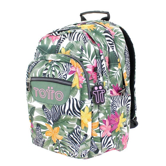 Totto Mochila Lápiz - Tropical Cebras