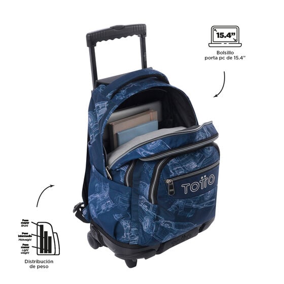 Totto Mochila Renglones - Blueprint
