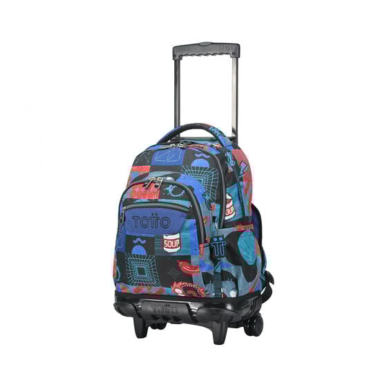 Totto Mochila Renglones - Cyber Monstruos