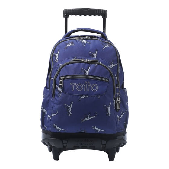 totto Mochila Renglones - Dinosaurs Blue