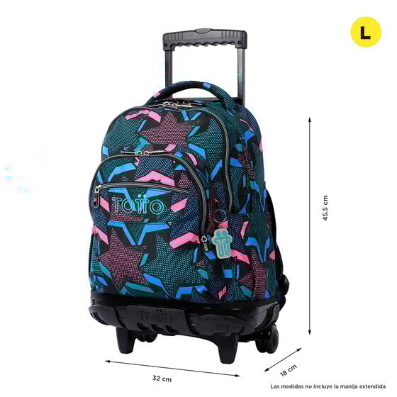 Totto Mochila Renglones - Lety Black