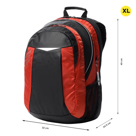 Totto Mochila Teck - Negro/Rojo
