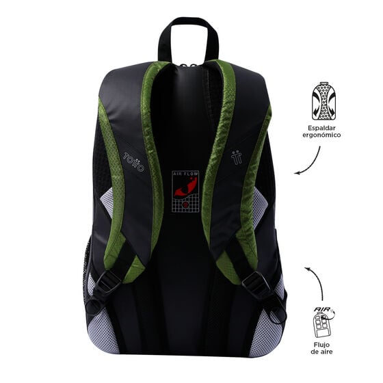 Totto Mochila Titanio 2.0 - Negro Y Verde