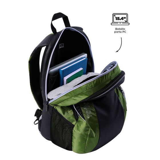 Totto Mochila Titanio 2.0 - Negro Y Verde
