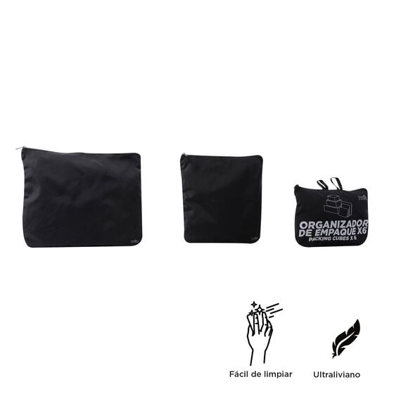 Totto Organizador De Viaje Packing Cube X6 - Negro