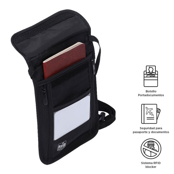 Totto Porta Pasaporte Hang - Black
