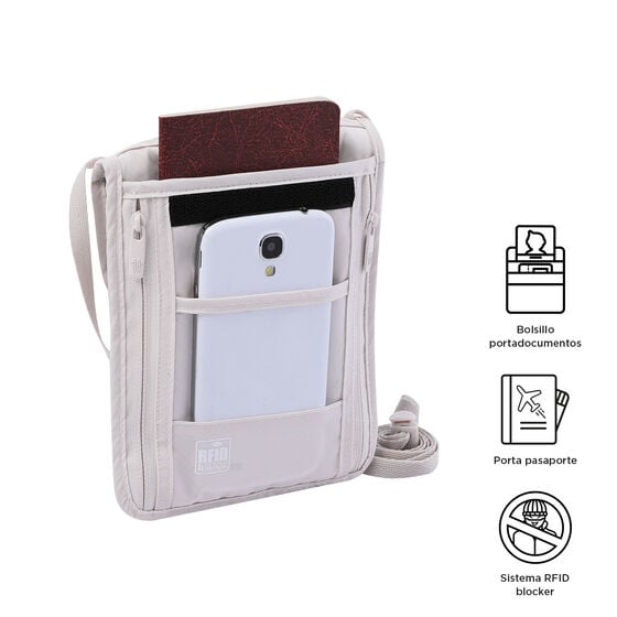 Totto Porta Pasaporte Hang - White Sand