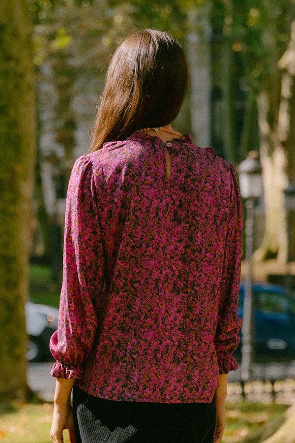 Triana By C Blusa Algodón Orgánico Gris SILKEN Grafito Pink