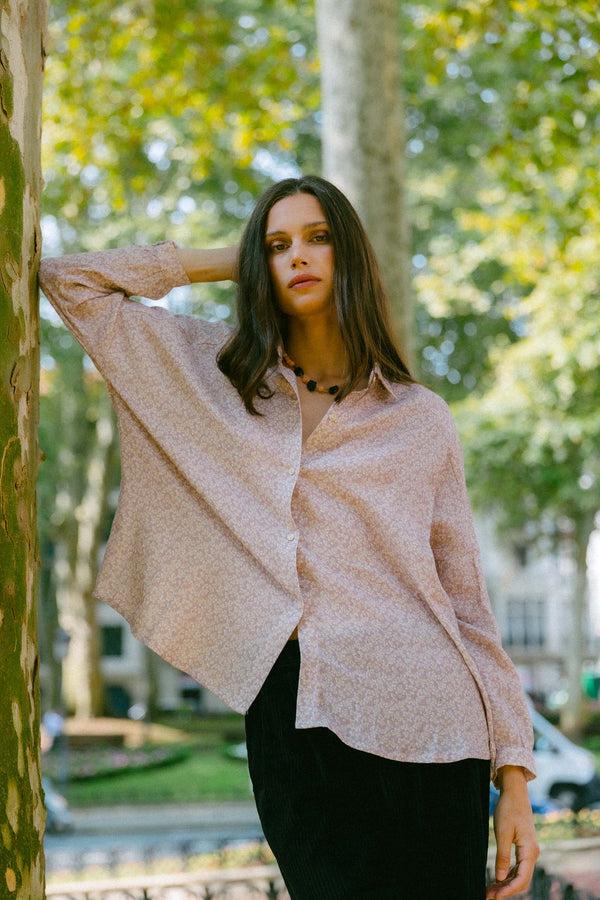 Triana By C Blusa Algodón Orgánico STAR Print Malva