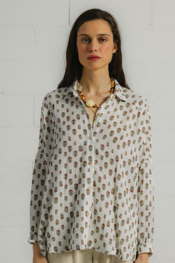 Triana By C Blusa STAR Algodón Orgánico FLOR TIERRA