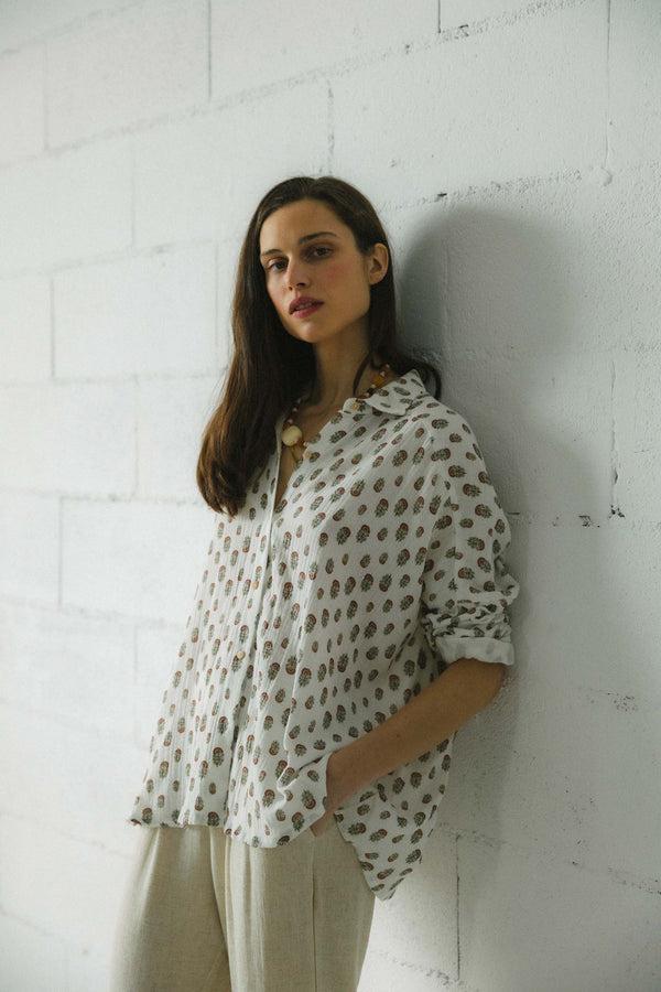 Triana By C Blusa STAR Algodón Orgánico FLOR TIERRA