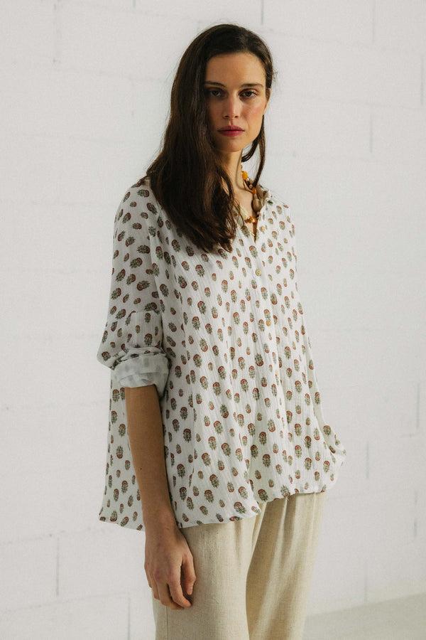 Triana By C Blusa STAR algodón orgánico FLOR TIERRA