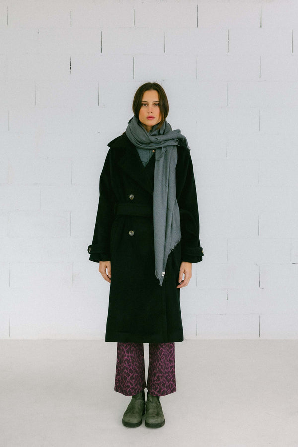 Triana By C ABRIGO LANA Y CASHMERE NEGRO "COP"