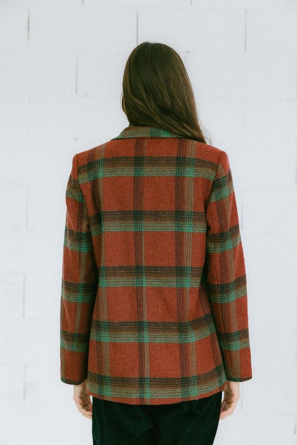 Triana By C Blazer Millet Lana Cuadros BURDEOS