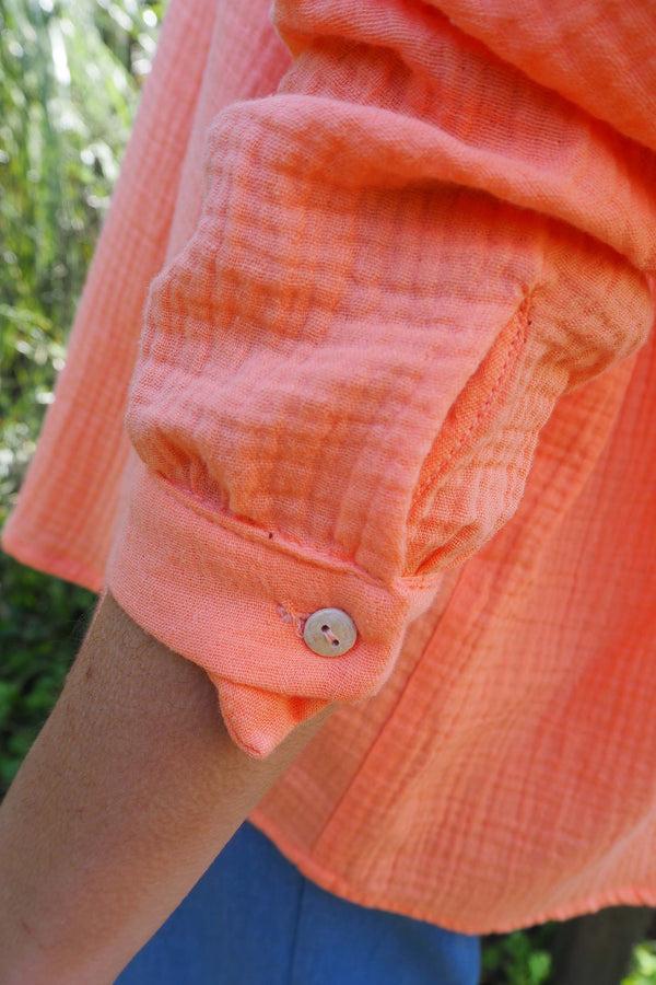 Triana By C Blusa Algodón Orgánico STAR Tangerina